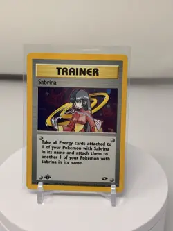 Sabrina 20/132 - Holo - Gym Challenge - Trainer - WOTC Pokemon Corner Dmg - Image 1
