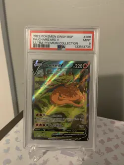 Pokemon SWSH260 2022 FA/Charizard V Ultra-Premium Collection PSA 9 - Image 1