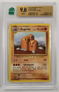 Pokemon Dugtrio 56/108 XY Evolutions Holo rare MNT 9.0 MNT (not PSA graded) - Image 1