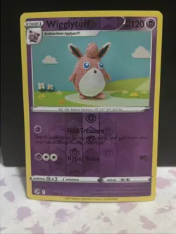 Wigglytuff 111/264 Reverse Holo Cute Peach Asako Ito Crochet Art Pokemon! - Image 1
