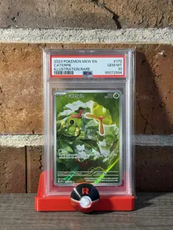 Pokemon 2023 Caterpie #172 151 Illustration Rare PSA 10 - Image 1