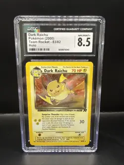 Pokemon CGC 8.5 Dark Raichu 2000 Team Rocket 83/82 Holo - Image 1