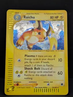 Raichu 025/165 Expedition Base Set Holo Rare Pokemon TCG Nintendo pikachu MP - Image 3