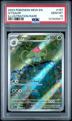 2023 POKEMON MEW EN-151 ILLUSTRATION RARE #167 IVYSAUR PSA 10 - Image 1