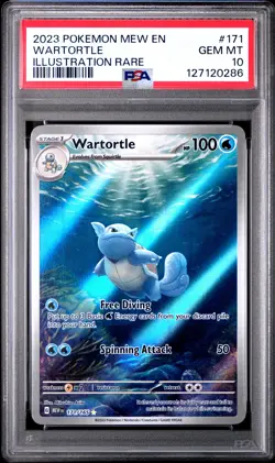 2023 POKEMON MEW EN-151 ILLUSTRATION RARE #171 WARTORTLE PSA 10 - Image 1
