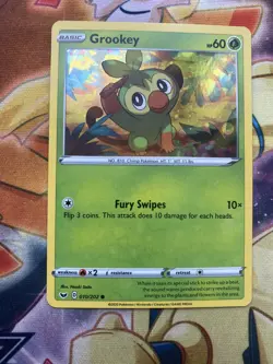 Pokemon x1 Grookey (Holo Rare 010/202) NM Cosmo Promo - Image 1