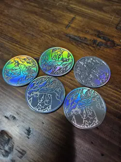 (5) Phantasmal Flames UPC Metal Coin Featuring Mega Charizard X Pokemon - Image 1