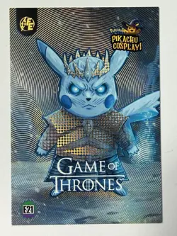 Game Of Thrones (Pikachu) #E21 - Gold Holo Box Hit - Pikachu Cosplay - Pokemon - Image 1
