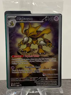 Alakazam - 009 - Pokemon Center Stamped Black Star Promo Mega Evolution SEALED - Image 1