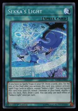 Yugioh Sekka's Light MP19-EN041 1st Edition Prismatic Secret Rare NM - Image 1