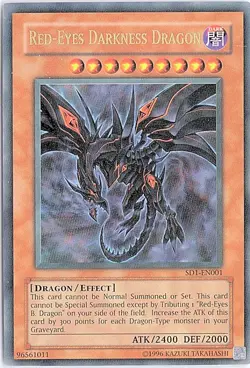 Red-Eyes Darkness Dragon Ultra Rare Structure Deck: Dragon's Roar SD1-EN001 LP - Image 1