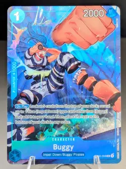 Buggy (Alternate Art) OP02-058 Super Rare Paramount War One Piece Care Game NM - Image 1
