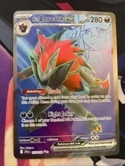 Pokemon TCG N's Zoroark EX Holo Ultra Rare Card 175/159 Journey Together NM - Image 1