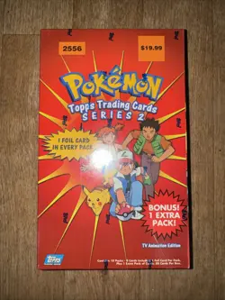 Pokemon Topps Series 2 Booster Box 10 Packs 2556 Hobby Vintage Rare 88 Cards Per - Image 5