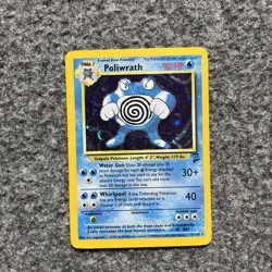 Vintage Pokemon Poliwrath Base Set 2 Holo Rare Card TCG LP 90s - Image 1
