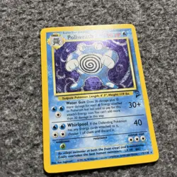 Vintage Pokemon Poliwrath Base Set 2 Holo Rare Card TCG LP 90s - Image 2