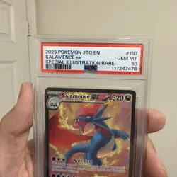Pokemon TCG Salamence EX Dragon Card 187/159 Journey Together PSA 10 Gem Mint - Image 2