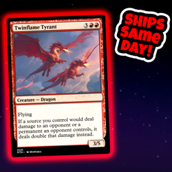 Twinflame Tyrant - Custom Art Magic: The Gathering Playtest Card - Commander EDH - Image 1