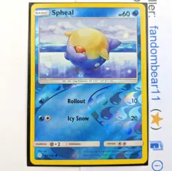 Spheal REVERSE HOLO card 49/236 Sun & Moon Cosmic Eclipse 2019 Pokemon TCG LP - Image 1