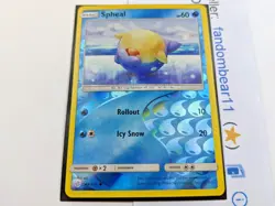 Spheal REVERSE HOLO card 49/236 Sun & Moon Cosmic Eclipse 2019 Pokemon TCG LP - Image 2