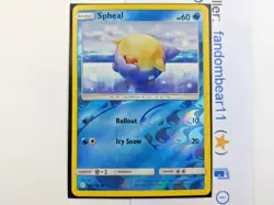 Spheal REVERSE HOLO card 49/236 Sun & Moon Cosmic Eclipse 2019 Pokemon TCG LP - Image 3