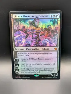 MTG - Liliana, Dreadhorde General - FOIL - Legendary Planeswalker - FDN #176 -NM - Image 1