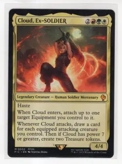 MTG Final Fantasy Commander Mythic #0002 Cloud Ex-Soldier - Image 1
