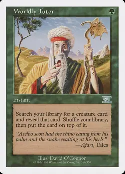 Worldly Tutor - Classic Sixth Edition 6th - LP - MTG Magic The Gathering - Image 1
