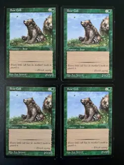 MTG- Bear Cub x4 - Portal Second Age - Image 1