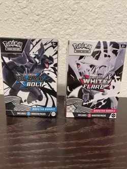 Pokemon Black Bolt And White Flair, Booster Bundle Set Of Two Factory Sealed New - Image 1