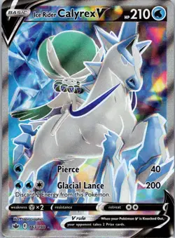 Pokemon TCG Ice Rider Calyrex V 163/198 Chilling Reign NM - Image 1