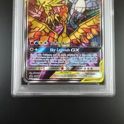 PSA 10 Moltres Zapdos Articuno SM210 Pokemon Hidden Fates Stained Glass Holo - Image 3