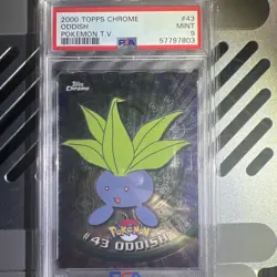 🔥PSA 9🔥Oddish 2000 Pokemon Topps Chrome Series 1 T.V. #43 - Image 1