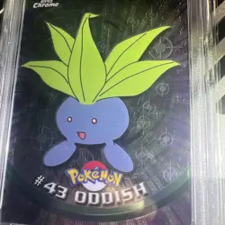 🔥PSA 9🔥Oddish 2000 Pokemon Topps Chrome Series 1 T.V. #43 - Image 3