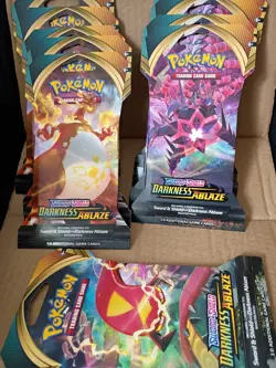 Pokemon Sword & Shield Darkness Ablazed Sleeved Booster Pack (Random Pack Art) - Image 1