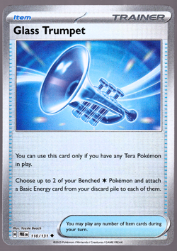 Glass Trumpet 110/131 Pokeball Poke Bal Holo Prismatic Evolutions Pokemon TCG NM - Image 1