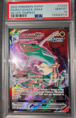 PSA 10 - Rayquaza VMAX TG20/TG30 Swsh12: Sword & Shield - Silver Tempest Pokemon - Image 1