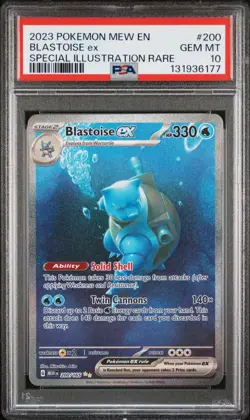2023 Pokemon PSA Gem Mint 10 Blastoise EX SIR 200/165 Scarlet & Violet 151 - Image 1