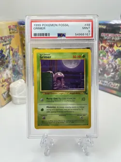 1999 Pokemon Fossil #48 Grimer PSA 9 *Mint* Vintage Pokemon - Image 1
