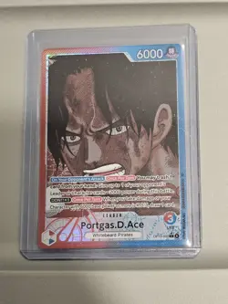 One Piece Portgas.D.Ace OP13-002 Alt Art Leader ENGLISH Carrying On His Will - Image 1