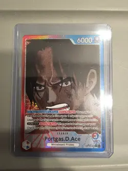 One Piece Portgas.D.Ace OP13-002 Alt Art Leader ENGLISH Carrying On His Will - Image 2