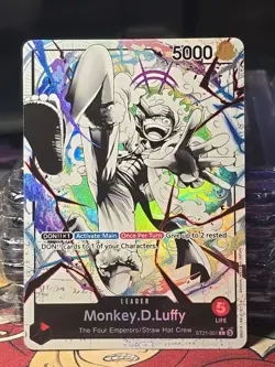 One Piece TCG English ST21-001 Monkey D Luffy Leader Alt Art Parallel - Image 1