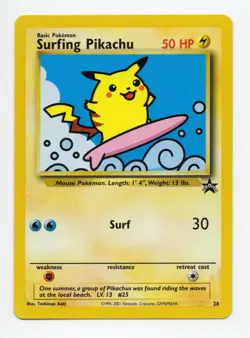 Pokemon TCG Surfing Pikachu Black Star Promo Card 28 NM - Image 1