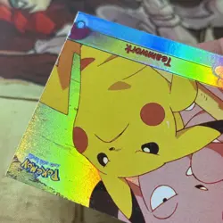 Pokemon Topps Pikachu’s Vacation Rainbow Foil Card 54 - Teamwork Pikachu - NM - Image 3