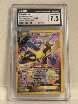 Alakazam EX Fates Collide Holo Secret Rare Card 125/124 CGC 7.5 Pokemon TCG - Image 1