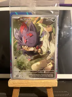 Pokemon TCG Journey Together N's Zorua #189 Holo Promo Card Sealed With Dividers - Image 1