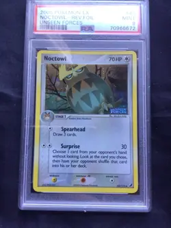 Pokemon Cards: EX Unseen Forces Reverse Holo: Noctowl 43/115 PSA 9 - Image 2