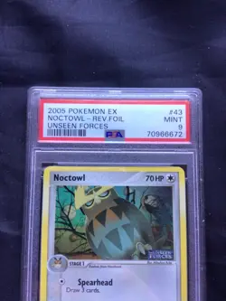 Pokemon Cards: EX Unseen Forces Reverse Holo: Noctowl 43/115 PSA 9 - Image 3