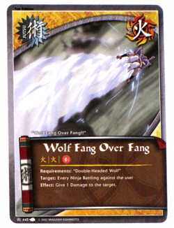 Naruto Wolf Fang Over Fang J445 1st Edition Collectible Card Game CCG TCG Common - Image 1