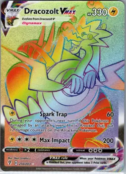 Dracozolt VMAX (Secret) 210/203 SWSH07: Evolving Skies - Pokemon Card - NM - Image 1